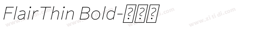 FlairThin Bold字体转换
